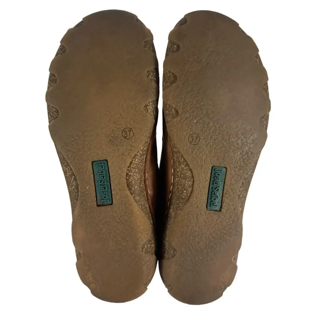 Josef Seibel Spirit of Nature Brown Leather Lace Up Comfort Shoe EU 37 US‎ 6-6.5